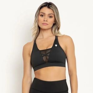Blackmilk Black Sheer V Crop - Limited XL